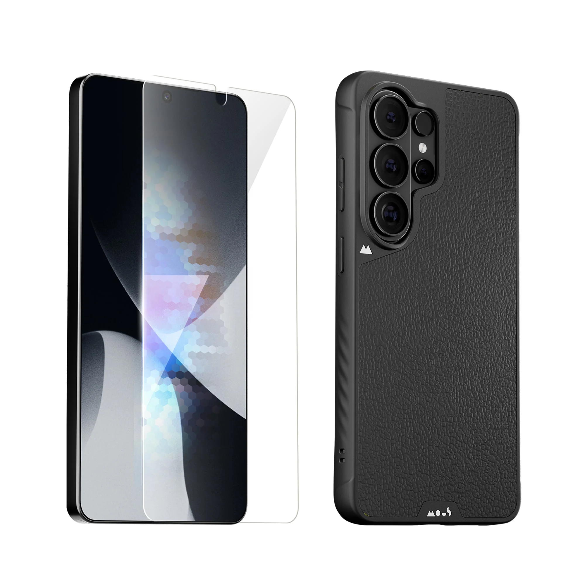 Black Leather Protective Case and Screen Protector - Samsung Essentials Kit - Image 2