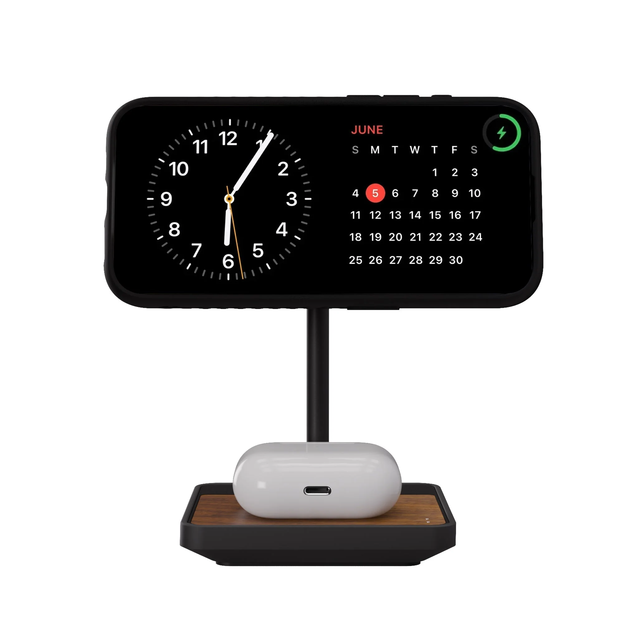 Wireless Charging Stand - Walnut - Image 4