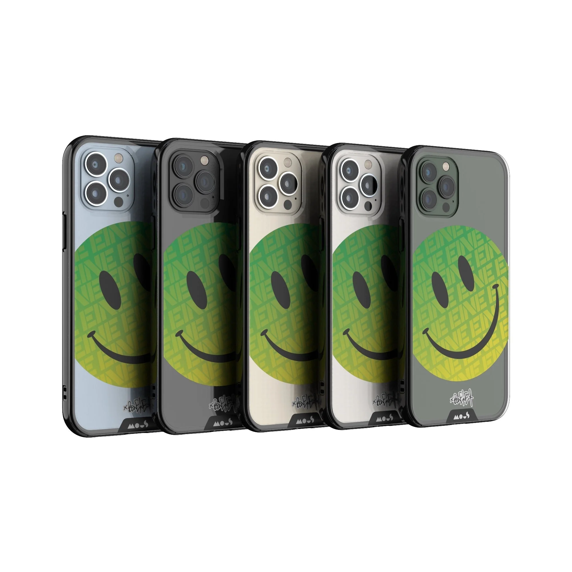 Green Smiley Protective Phone Case - Ben Eine - Image 20