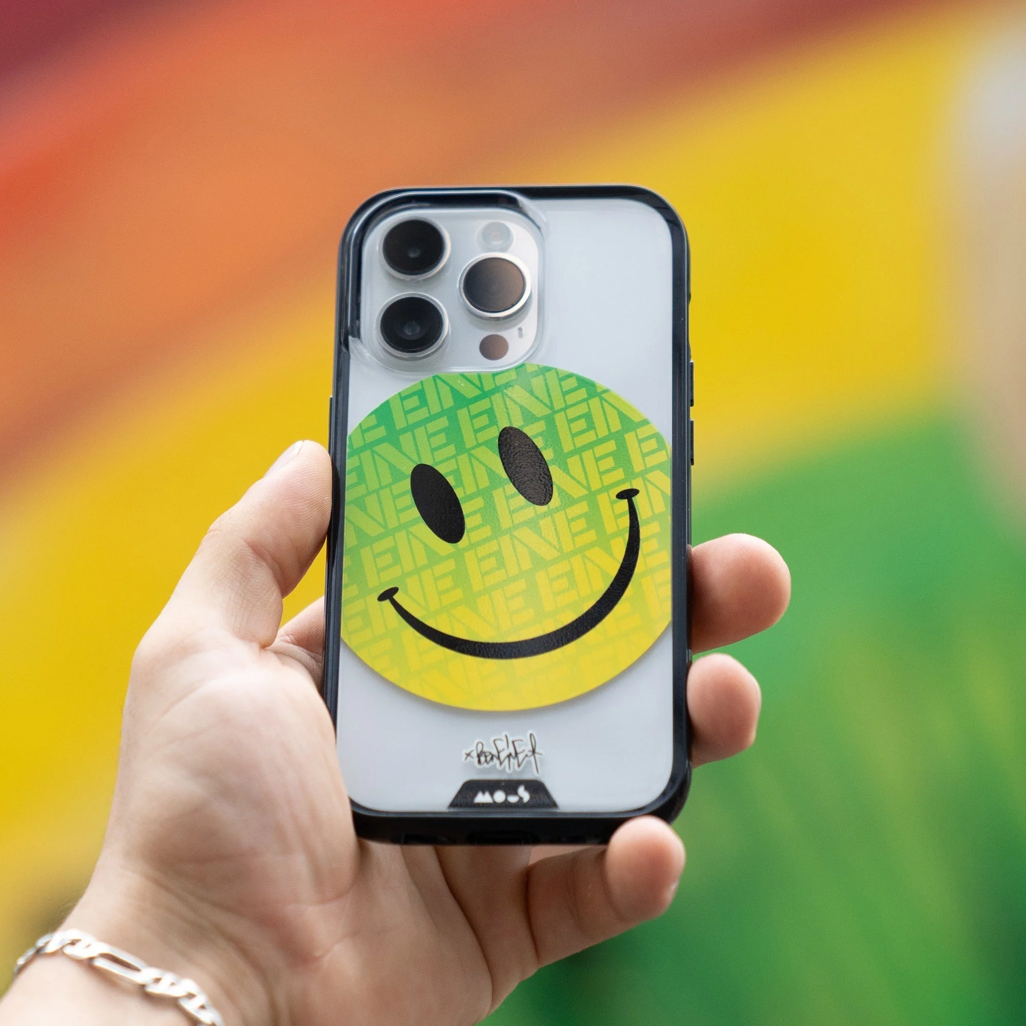Green Smiley Protective Phone Case - Ben Eine - Image 6