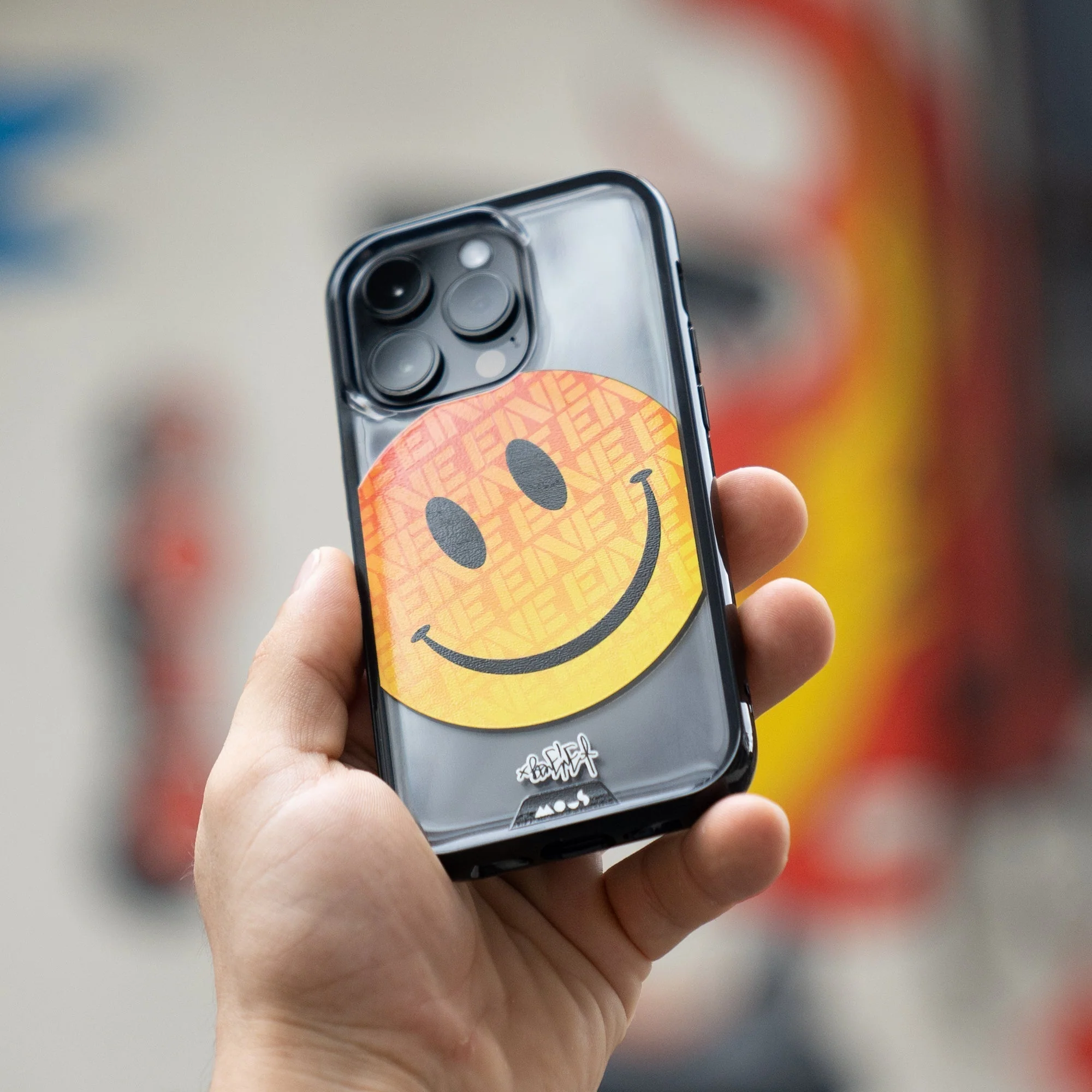 Orange Smiley Protective Phone Case - Ben Eine - Image 7