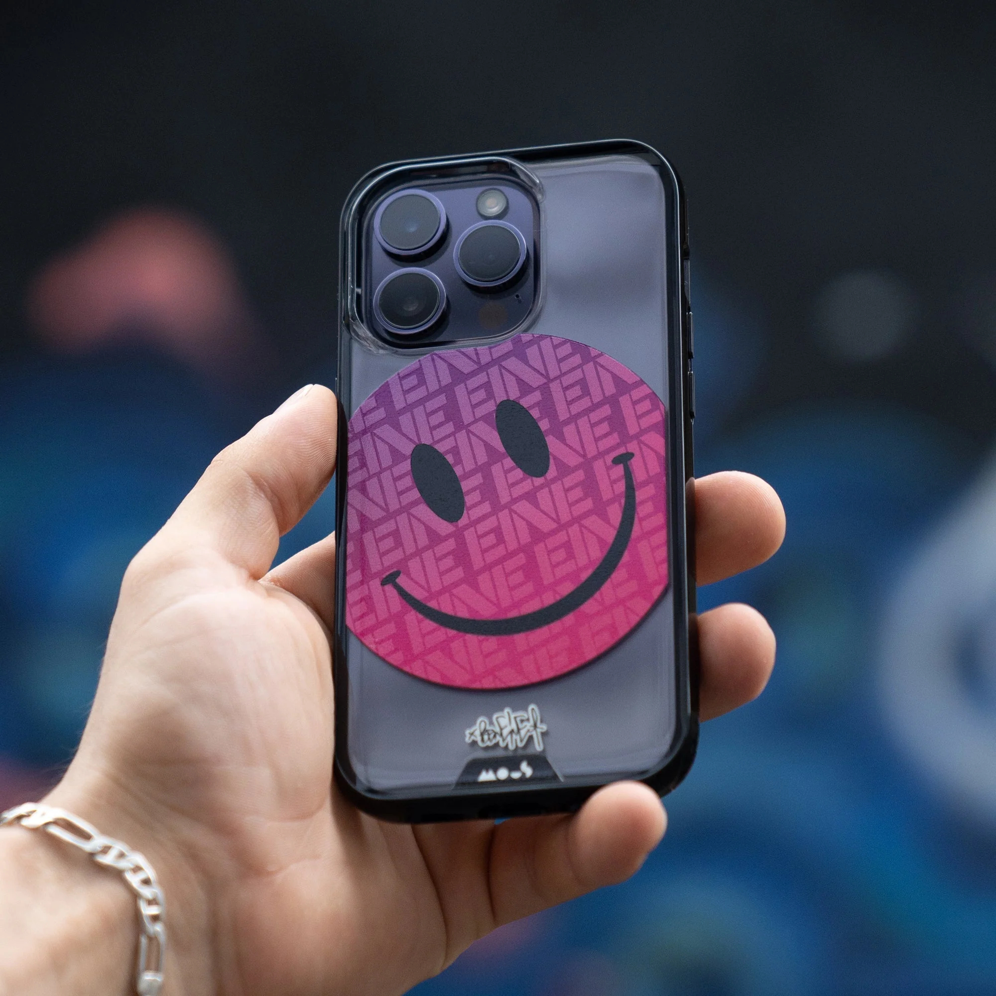 Pink Smiley Protective Phone Case - Ben Eine - Image 31