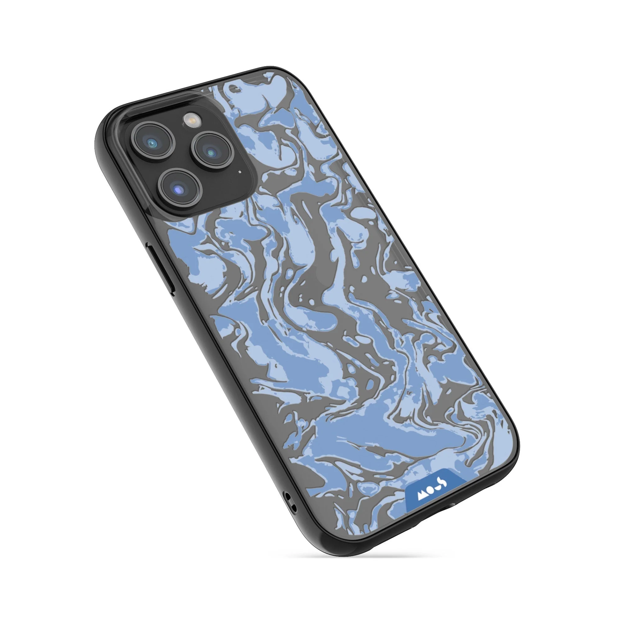 Sky Blue Protective Phone Case - Marbled - Image 13