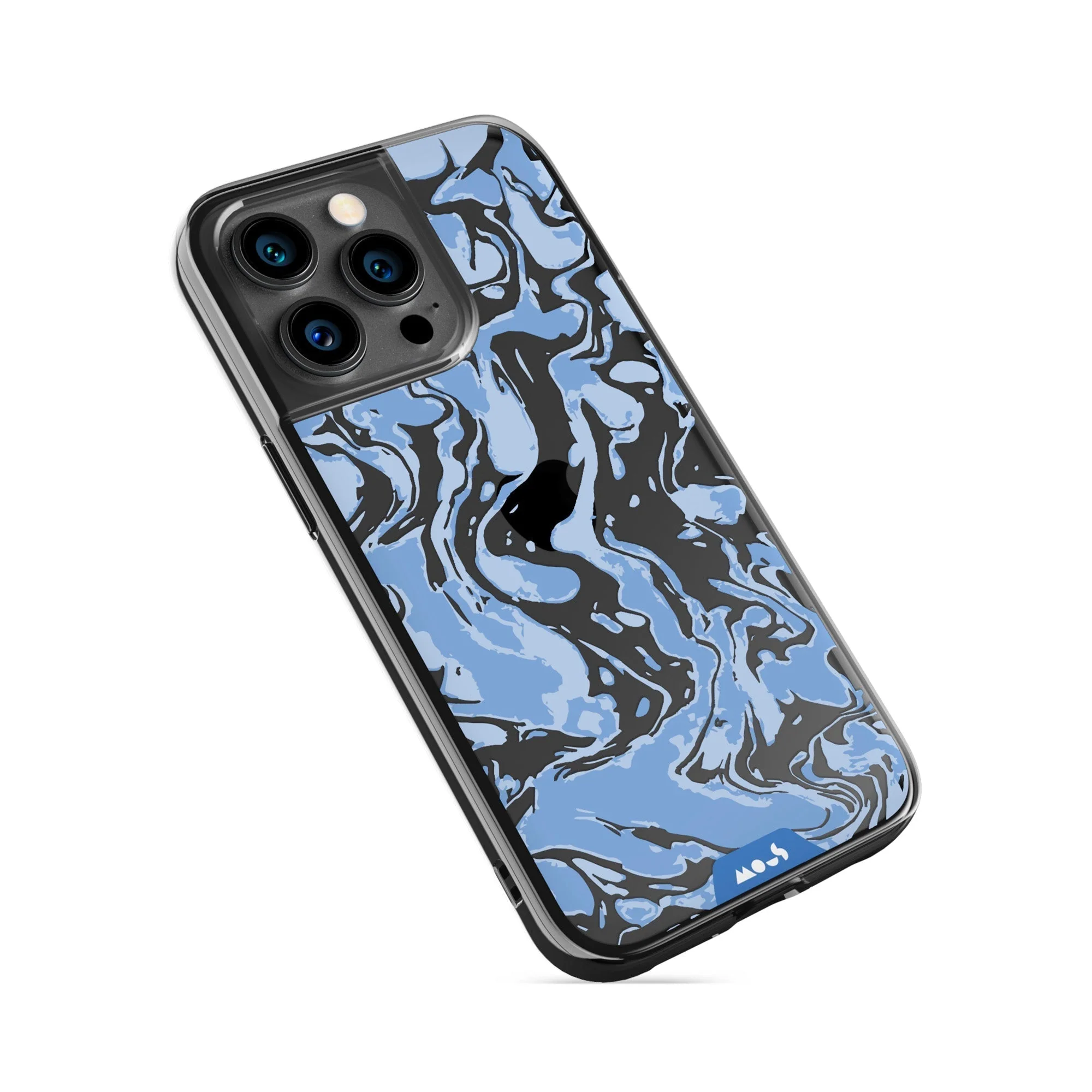 Sky Blue Protective Phone Case - Marbled - Image 18