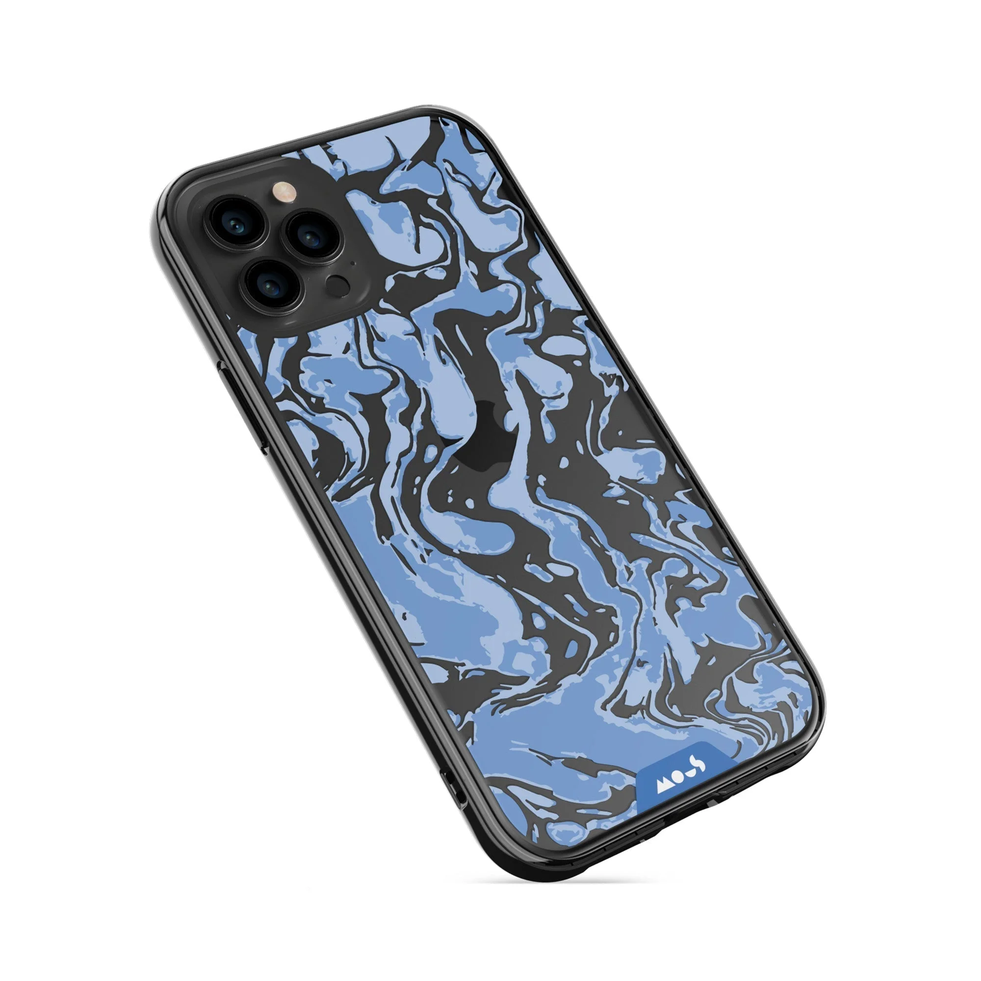 Sky Blue Protective Phone Case - Marbled - Image 22