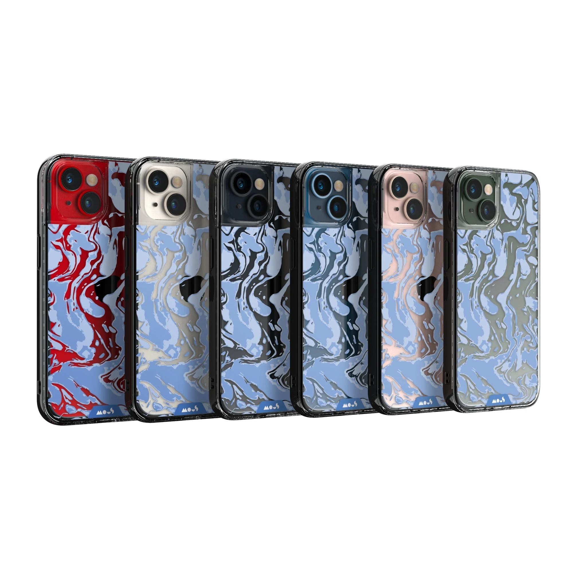 Sky Blue Protective Phone Case - Marbled - Image 33
