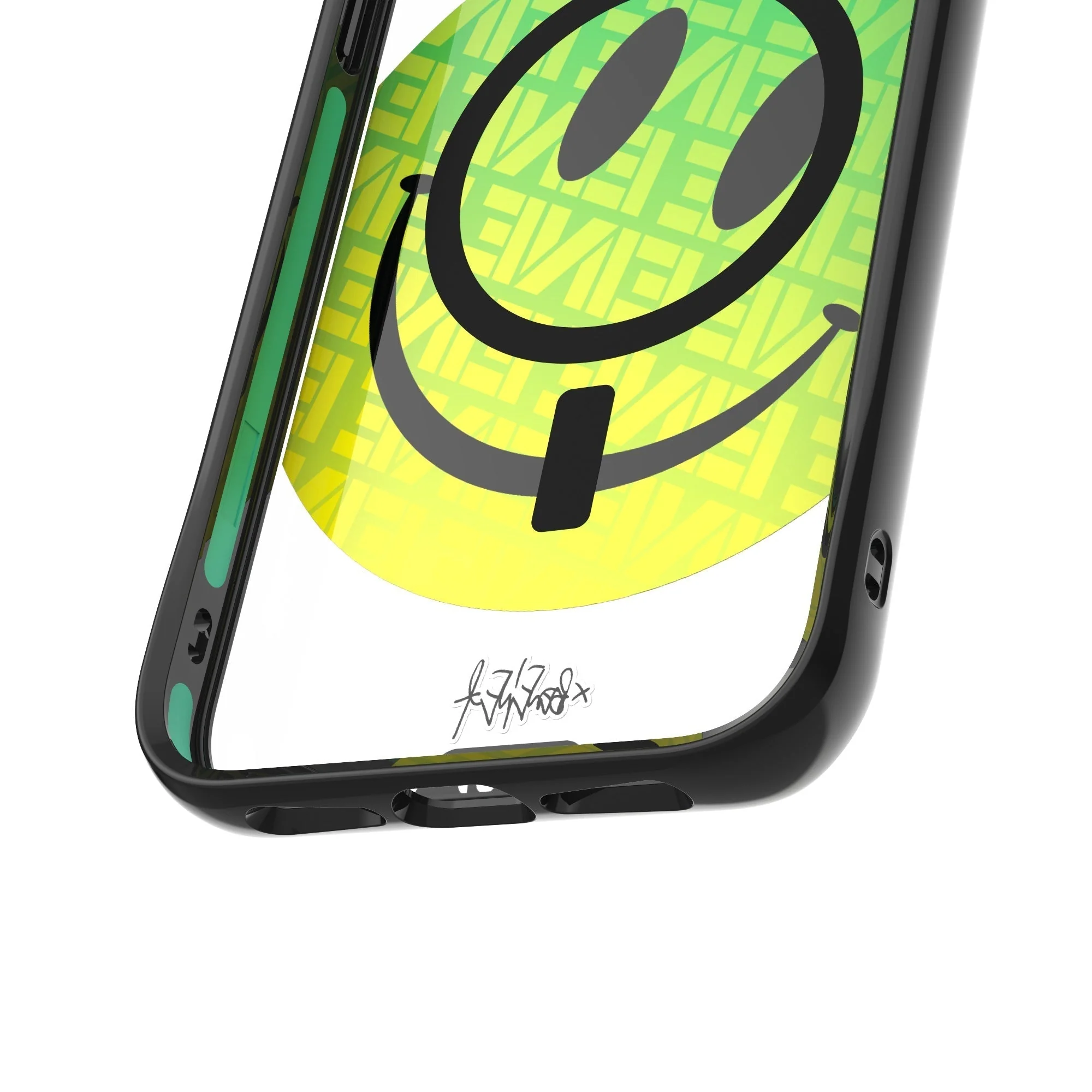 Green Smiley Protective Phone Case - Ben Eine MagSafe - Image 10
