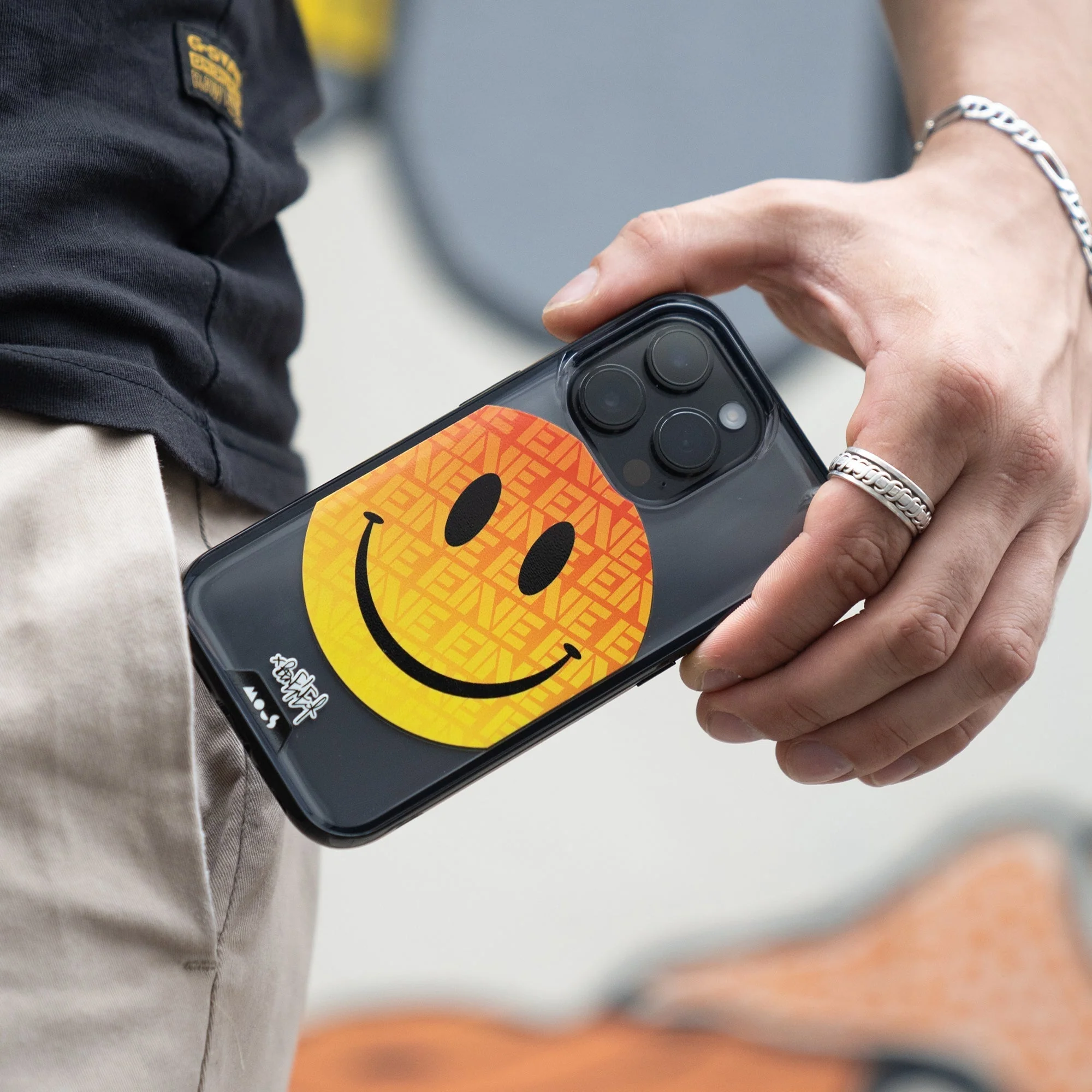 Orange Smiley Protective Phone Case - Ben Eine MagSafe - Image 13
