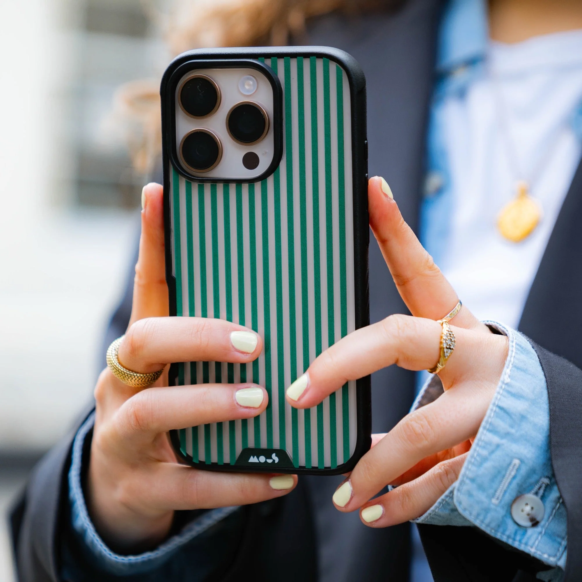 Evergreen Protective Phone Case - Pinstripe - Image 10