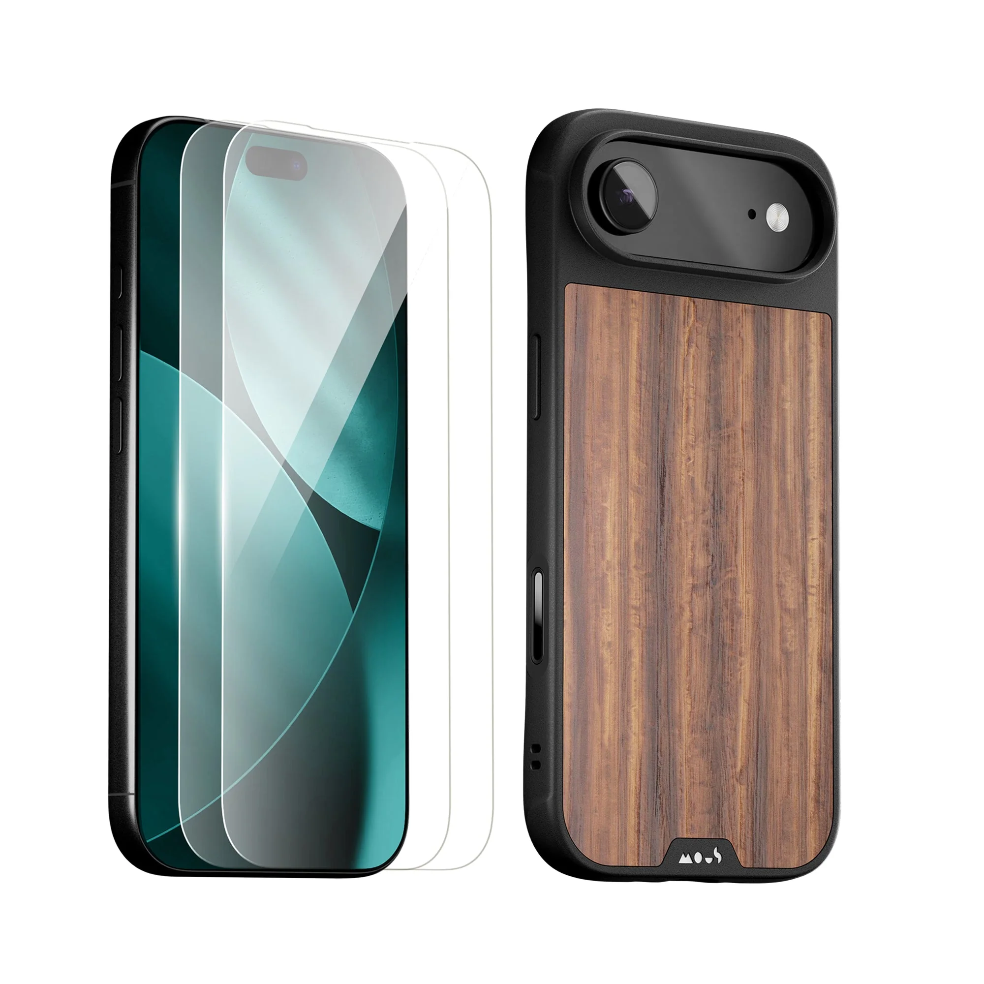 Walnut Protective Case and Screen Protector - Apple Essentials Kit - Image 2