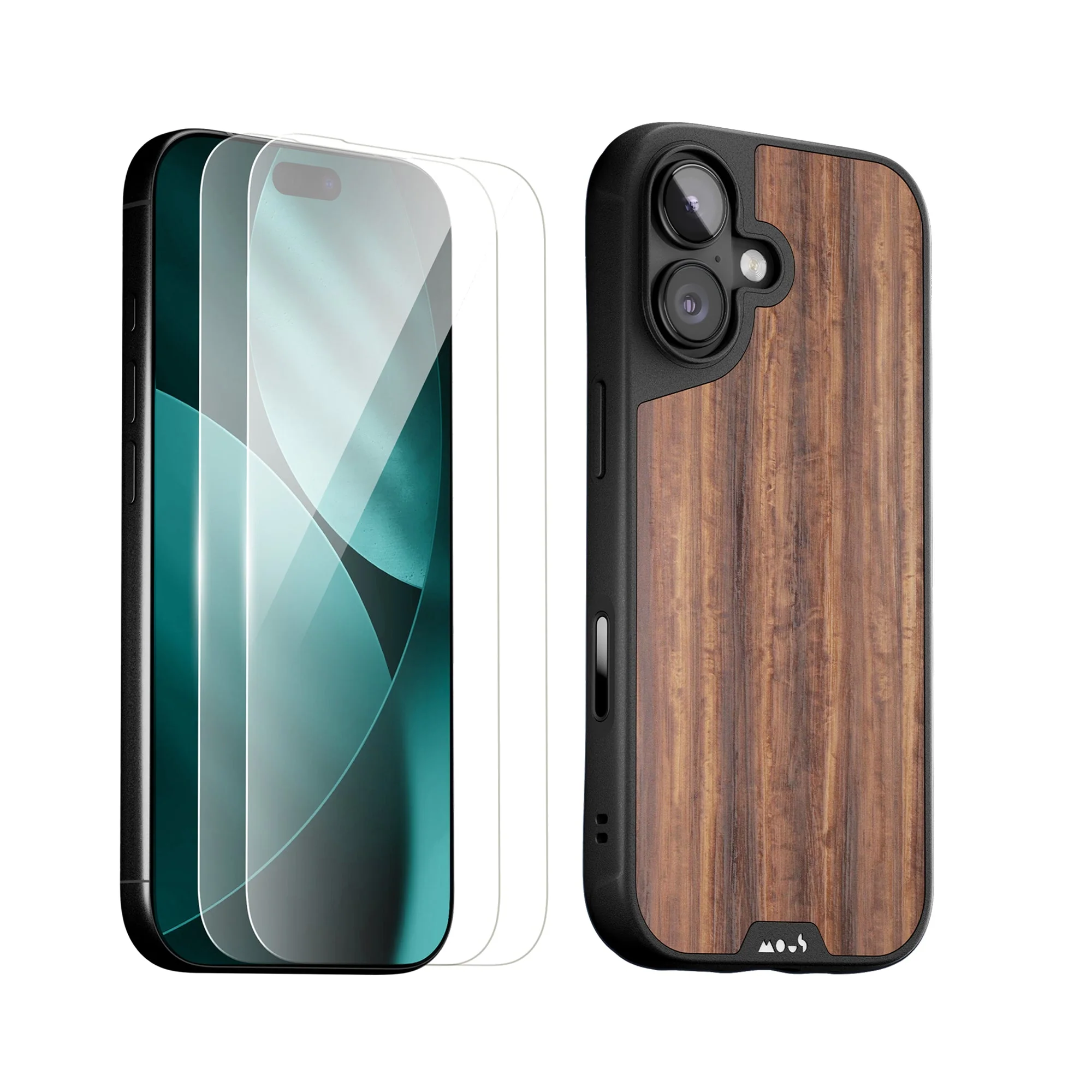 Walnut Protective Case and Screen Protector - Apple Essentials Kit - Image 3