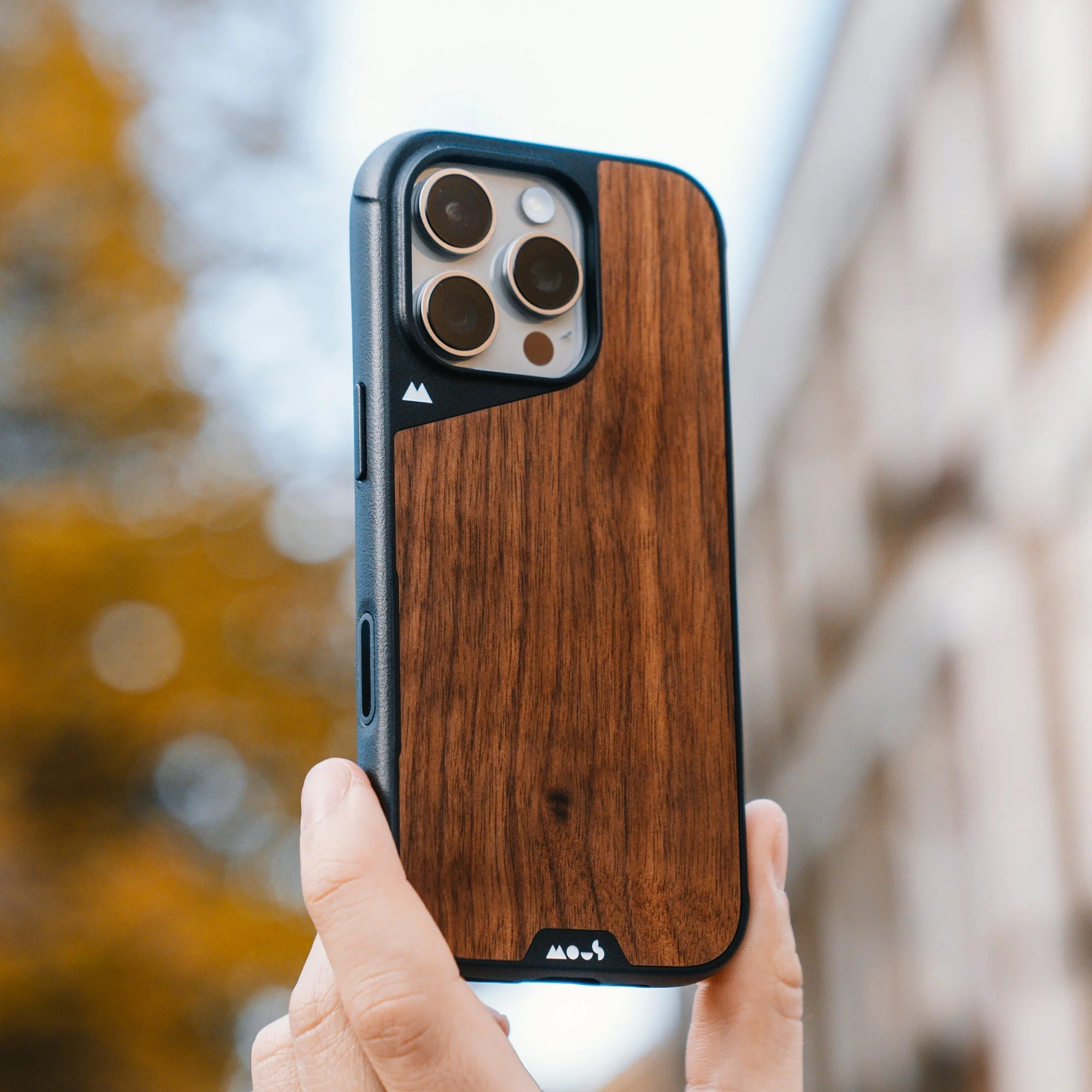 Walnut Protective Phone Case with Camera Control Button - Limitless - Image 2