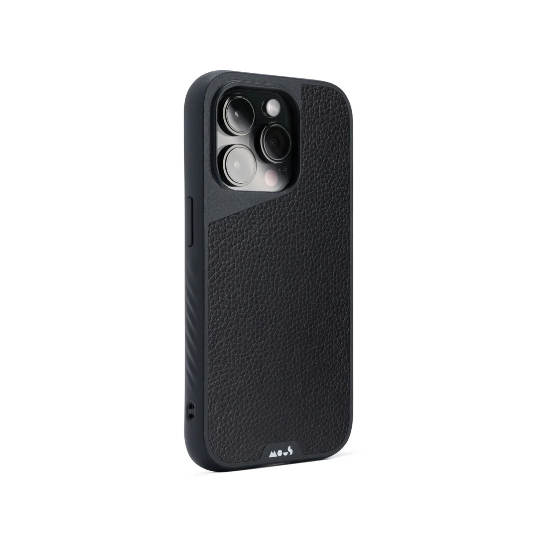 Black Leather Protective Phone Case - Limitless - Image 116