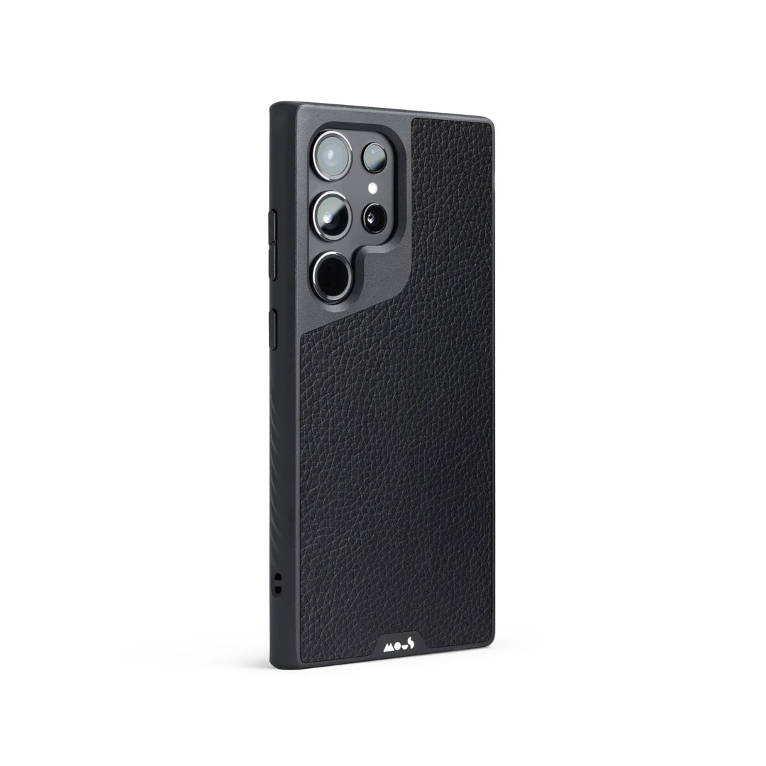 Black Leather Protective Phone Case - Limitless - Image 127