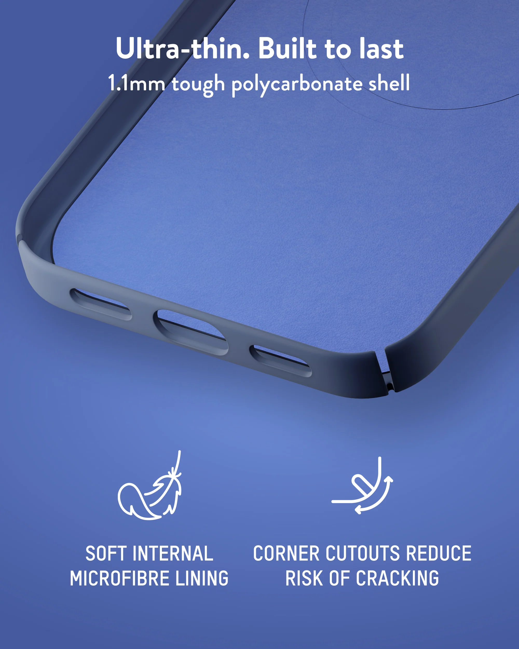 Charcoal Blue Lightweight Phone Case - Super Thin - Image 12
